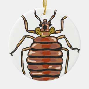 Bed Bug Sketch Ceramic Ornament