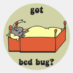 Bed bugs classic round sticker