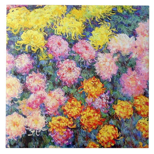 Bed of Chrysanthemums by Monet Tile (Front)