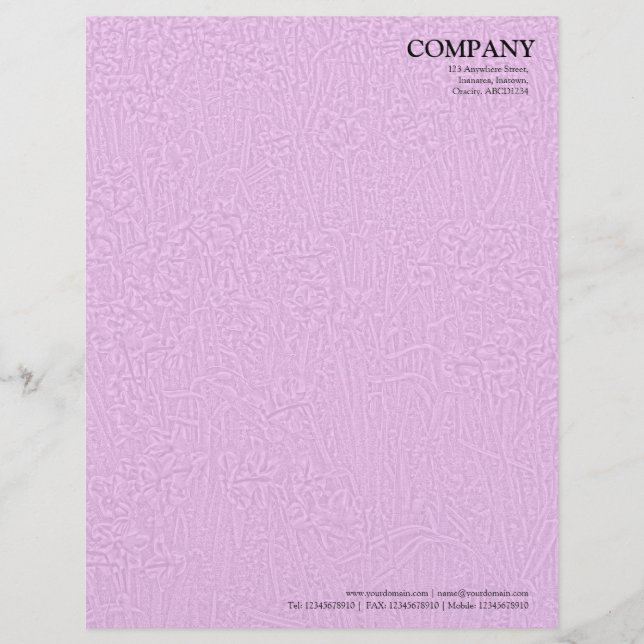 Bed of Daffodils Texture - Pink Letterhead (Front)