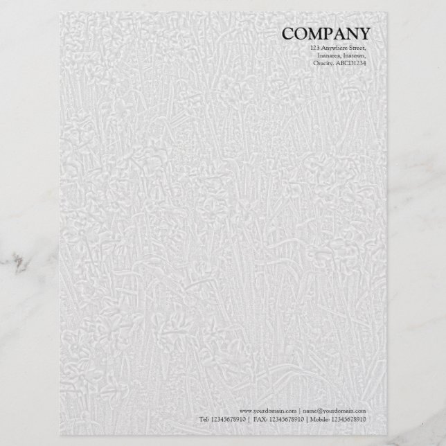 Bed of Daffodils Texture - White and Grey Letterhead (Front)