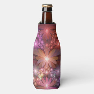 Bed Of Flowers Colourful Shiny Abstract Fractal Ar Bottle Cooler