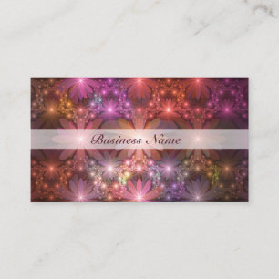Bed Of Flowers Colourful Shiny Abstract Fractal Ar Business Card