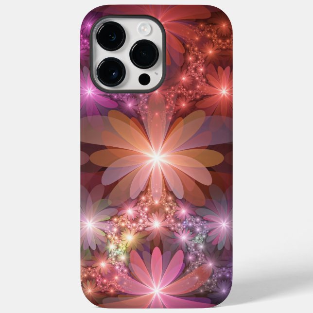 Bed Of Flowers Colourful Shiny Abstract Fractal Ar Case-Mate iPhone Case (Back)
