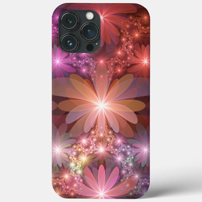Bed Of Flowers Colourful Shiny Abstract Fractal Ar Case-Mate iPhone Case (Back)