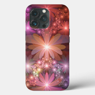 Bed Of Flowers Colourful Shiny Abstract Fractal Ar iPhone 13 Pro Case