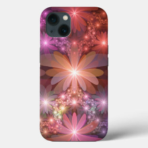 Bed Of Flowers Colourful Shiny Abstract Fractal Ar iPhone 13 Case