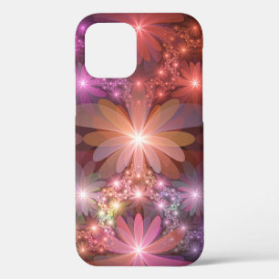 Bed Of Flowers Colourful Shiny Abstract Fractal Ar iPhone 12 Case