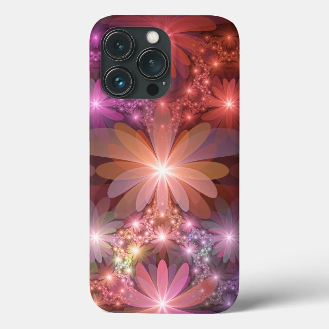 Bed Of Flowers Colourful Shiny Abstract Fractal Ar Case-Mate iPhone Case (Back)