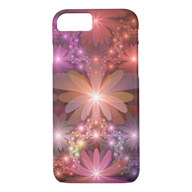 Bed Of Flowers Colourful Shiny Abstract Fractal Ar Case-Mate iPhone Case (Back)
