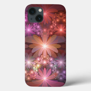 Bed Of Flowers Colourful Shiny Abstract Fractal Ar iPhone 13 Case