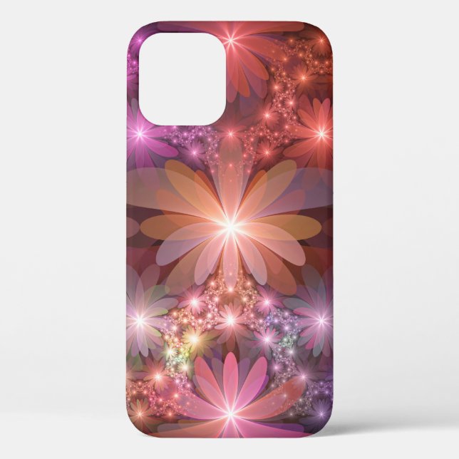 Bed Of Flowers Colourful Shiny Abstract Fractal Ar Case-Mate iPhone Case (Back)