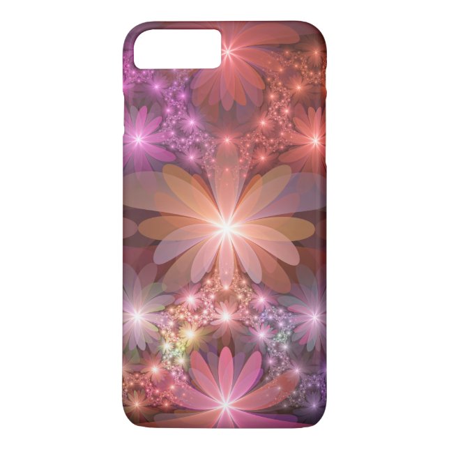 Bed Of Flowers Colourful Shiny Abstract Fractal Ar Case-Mate iPhone Case (Back)
