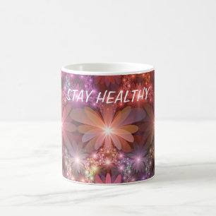 Bed Of Flowers Colourful Shiny Abstract Fractal Ar Coffee Mug