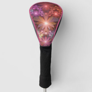 Bed Of Flowers Colourful Shiny Abstract Fractal Ar Golf Head Cover