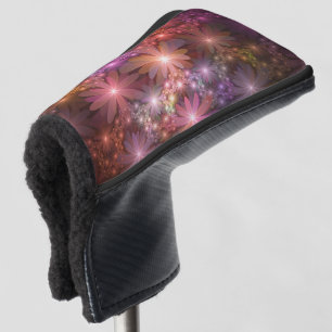 Bed Of Flowers Colourful Shiny Abstract Fractal Ar Golf Head Cover