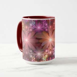 Bed Of Flowers Colourful Shiny Abstract Fractal Ar Mug