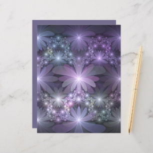 Bed of Flowers Trendy Shiny Abstract Fractal Art