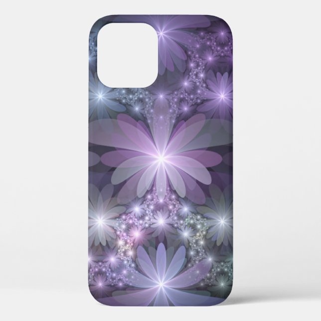 Bed of Flowers Trendy Shiny Abstract Fractal Art Case-Mate iPhone Case (Back)