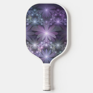 Bed of Flowers Trendy Shiny Abstract Fractal Art Pickleball Paddle