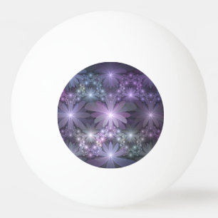 Bed of Flowers Trendy Shiny Abstract Fractal Art Ping Pong Ball