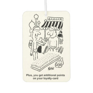 Bed of Nails at a Bazaar Cartoon Air Freshener
