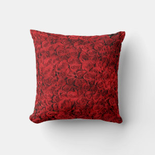 Bed of Roses Design Throw Pillow