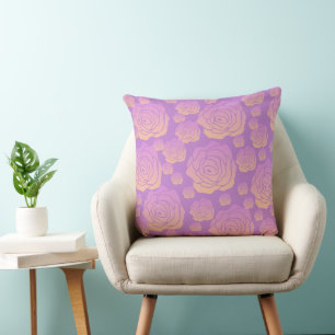 Bed of Roses Throw Pillow