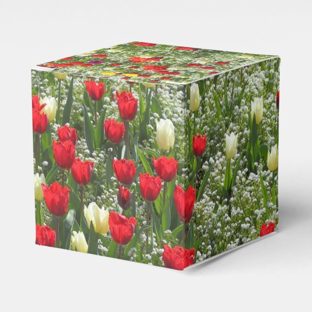 Bed of Tulips Favor Box (Front Side)