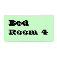 Bed Room 4 Moving Labels in pale green