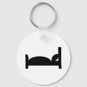 bed sleeping icon keychain