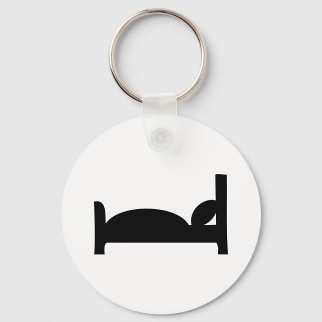 bed sleeping icon keychain (Front)