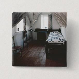 Bed, towel rail designed by Ford Madox Brown 2 Inch Square Button