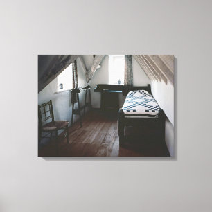 Bed, towel rail designed by Ford Madox Brown Canvas Print