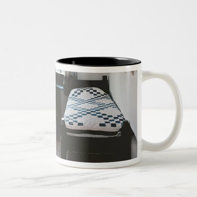 Bed, towel rail designed by Ford Madox Brown Two-Tone Coffee Mug (Right)