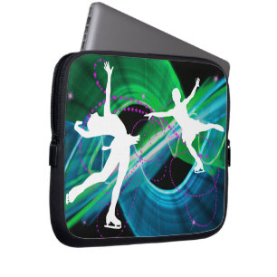 Bedazzled Figure Skaters Ice Skating Laptop Sleeve