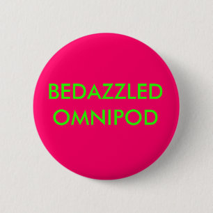 BEDAZZLED OMNIPOD 2 INCH ROUND BUTTON
