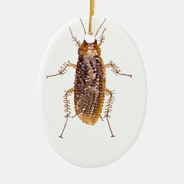BEDAZZLED ROACH CERAMIC ORNAMENT (Front)