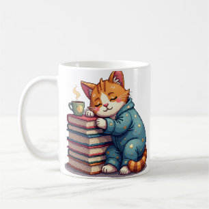 Bedazzled Tired Cat Pixel Art Retro Gaming Nostalg Coffee Mug