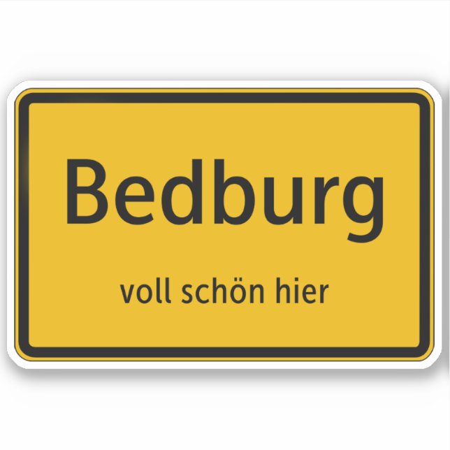 Bedburg Sticker Autosticker (Front)