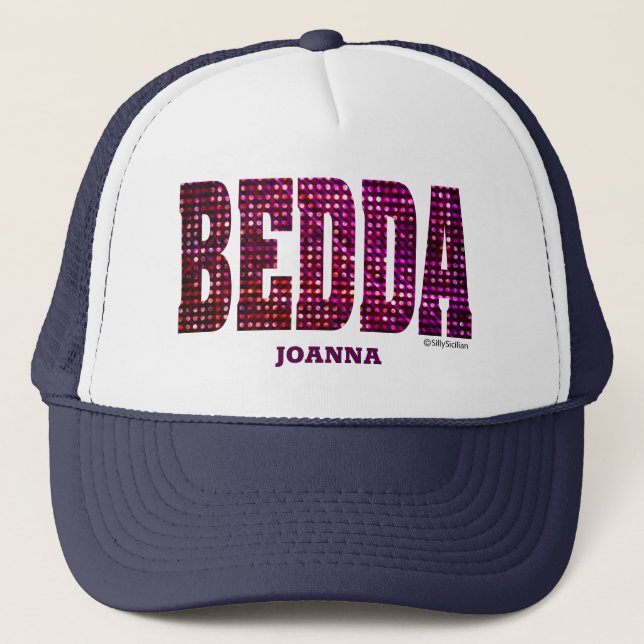 Bedda Personalized Faux Bling Trucker Hat (Front)