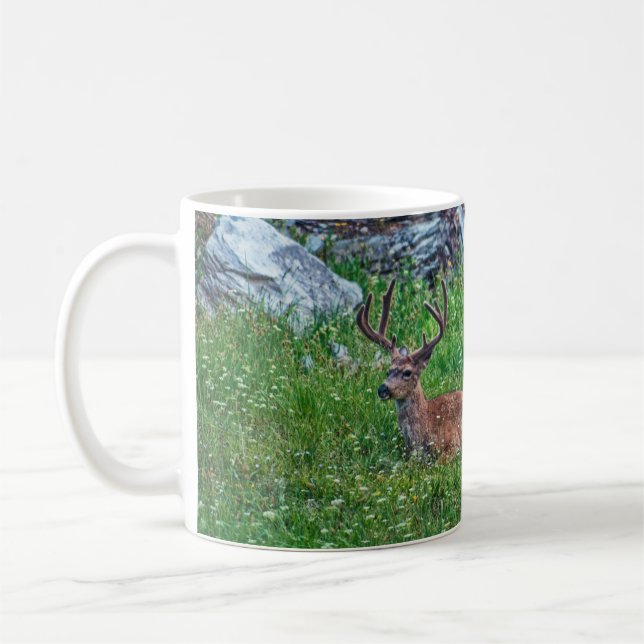 Bedded Buck Coffee Mug (Left)