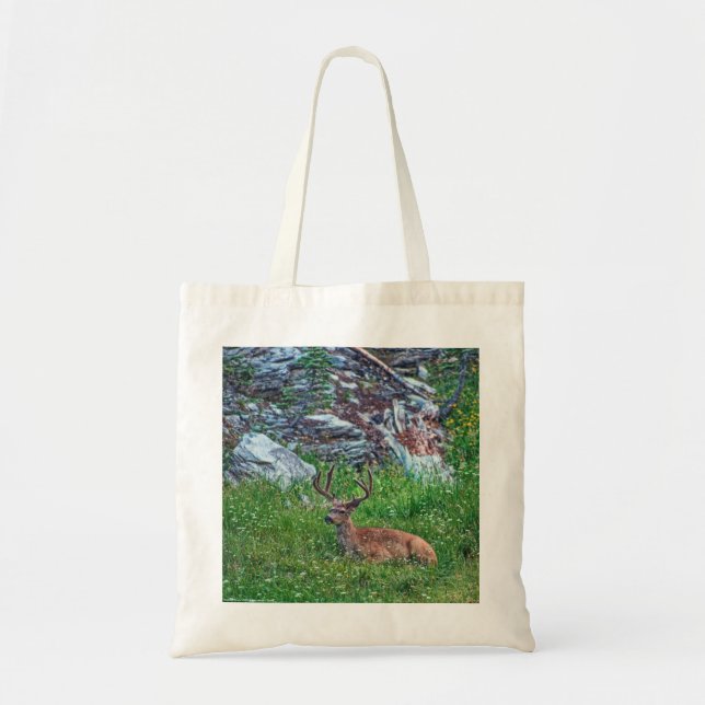 Bedded Buck Tote Bag (Front)