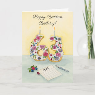 Beddian Birthday 2026, 63th Birthday for 1963  Card