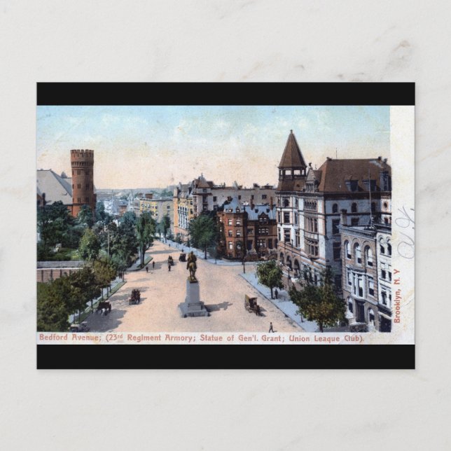 Bedford Ave., Brooklyn, NY 1906 Vintage Postcard (Front)