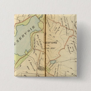 Bedford, New York 2 Inch Square Button