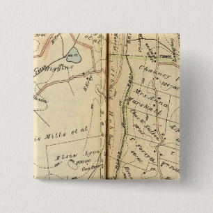 Bedford, New York 2 Inch Square Button