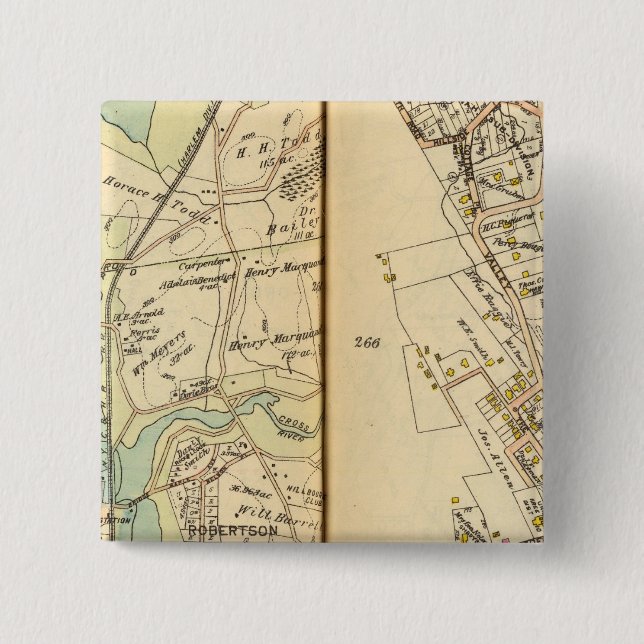 Bedford, New York 6 2 Inch Square Button (Front)
