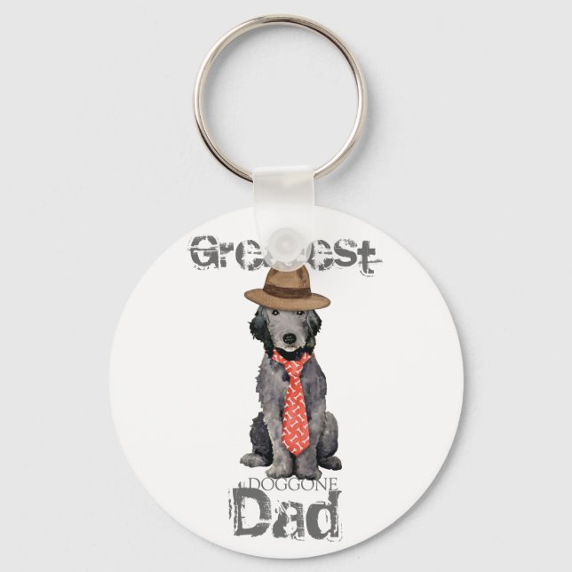 Bedlington Dad Keychain (Front)