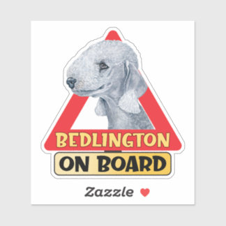 Bedlington On Board Terrier Dog Red Traffic Sign